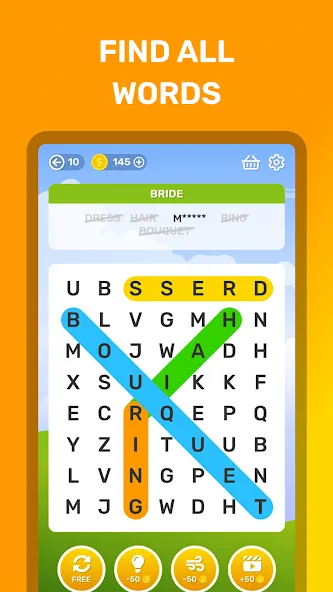 Word Search Puzzle Game  [МОД Все открыто] Screenshot 2