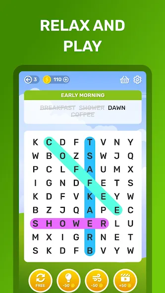 Word Search Puzzle Game  [МОД Все открыто] Screenshot 5