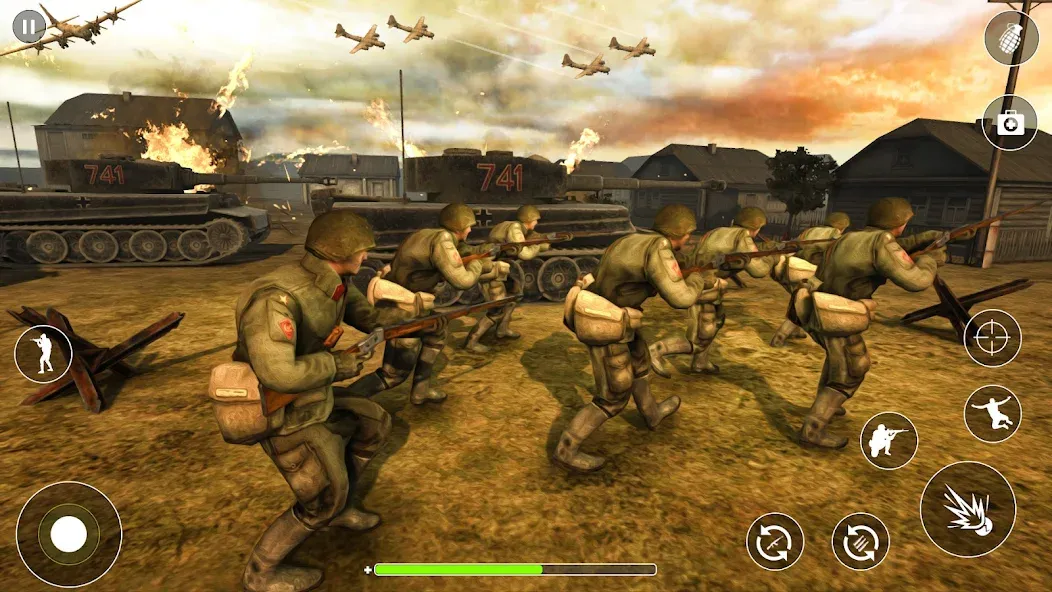 WW2 Survival Shooter :Gun fire (Вторая Мировая Война  )  [МОД Menu] Screenshot 2