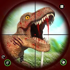 Взломанная Dino Hunting Sniper Shooter 3D  [МОД Menu] - стабильная версия apk на Андроид