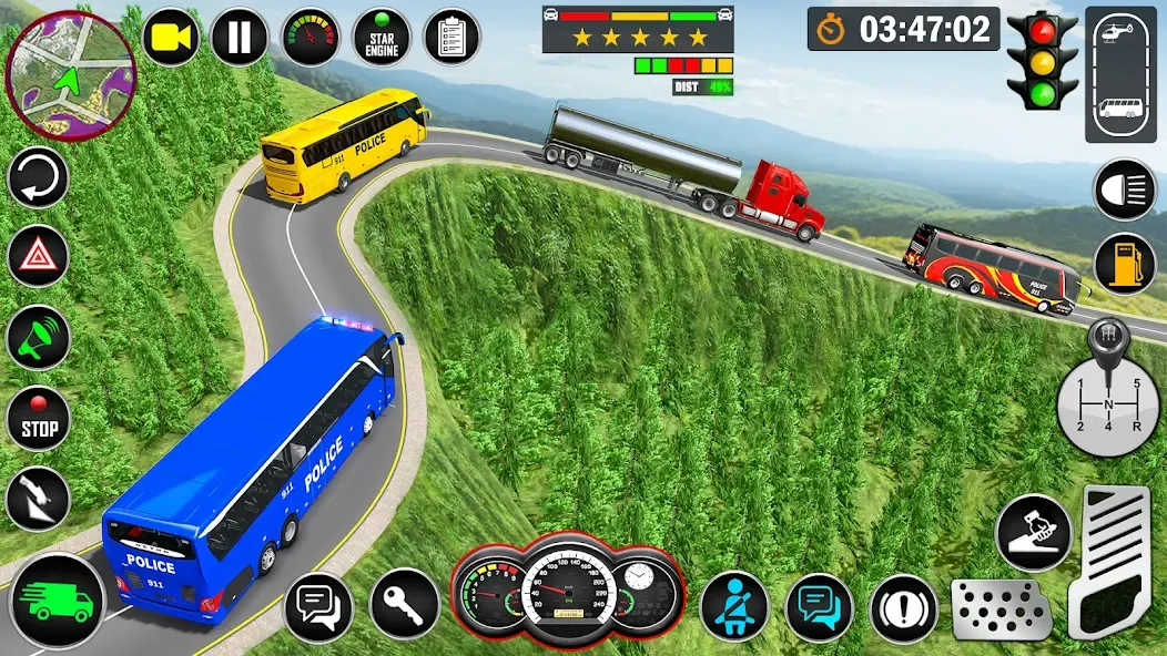 City Bus Simulator Bus Game 3D (Полицейский автобус симулятор)  [МОД Menu] Screenshot 5