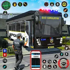 Взломанная City Bus Simulator Bus Game 3D (Полицейский автобус симулятор)  [МОД Menu] - полная версия apk на Андроид