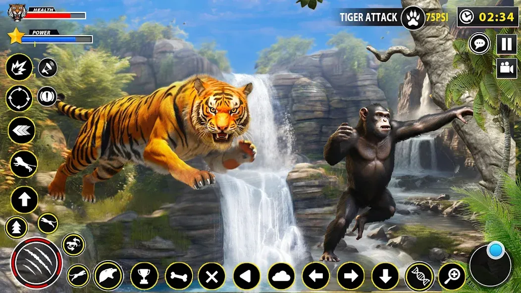 Tiger Simulator Lion games 3D (Тигровый Симулятор Игр Льва 3D)  [МОД Unlimited Money] Screenshot 2