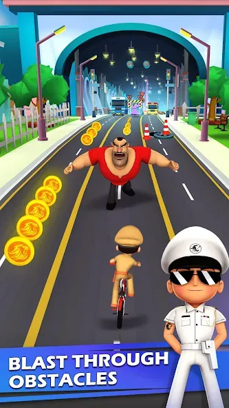 Little Singham Cycle Race (Литл Сингам Велосипедная Гонка)  [МОД Много денег] Screenshot 3