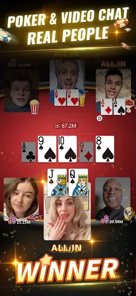 PokerGaga: Texas Holdem Live (ПокерГага)  [МОД Menu] Screenshot 1