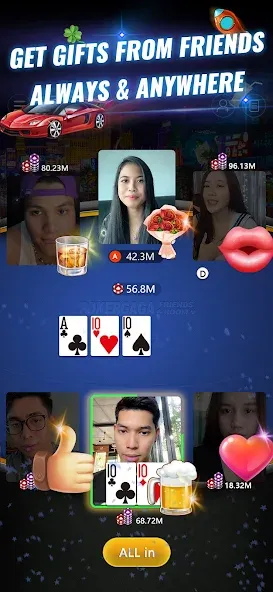 PokerGaga: Texas Holdem Live (ПокерГага)  [МОД Menu] Screenshot 2