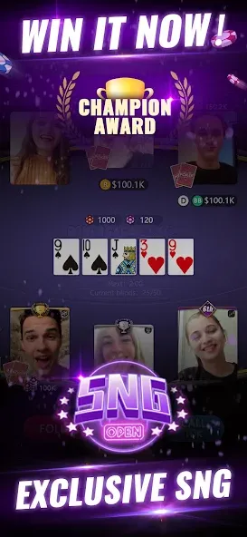 PokerGaga: Texas Holdem Live (ПокерГага)  [МОД Menu] Screenshot 3