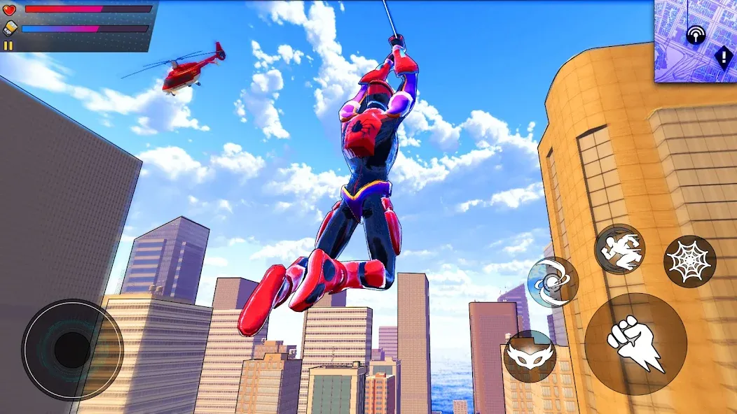 Spider Hero:Super City Hero (пайдер Хиро)  [МОД Unlocked] Screenshot 1