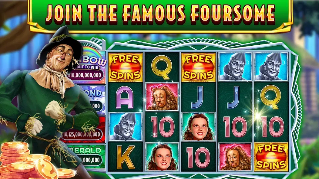 Wizard of Oz Slots Games (Волшебник из страны Оз игровой автомат)  [МОД Все открыто] Screenshot 2