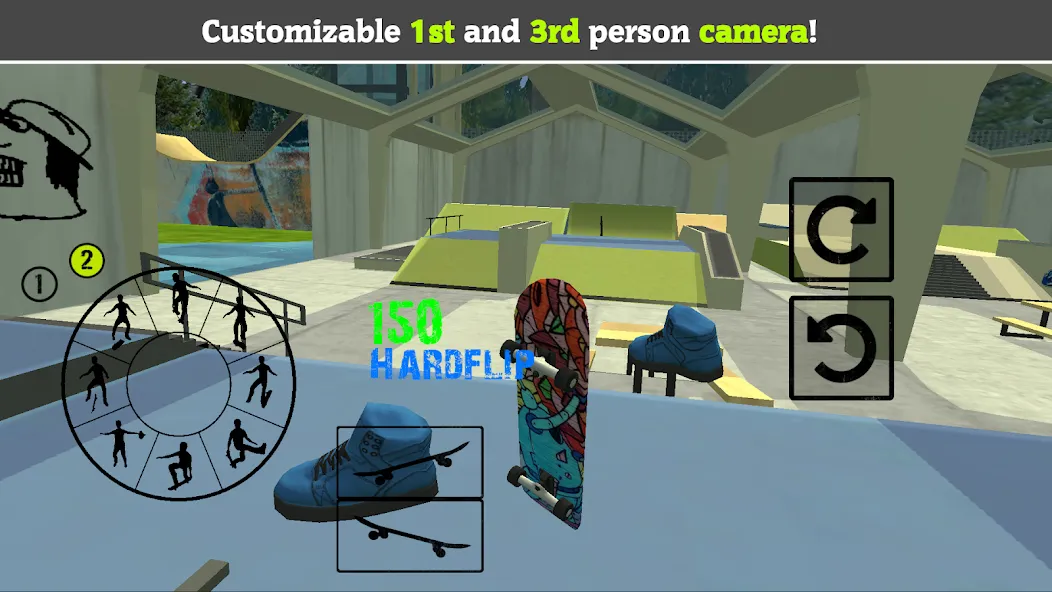 Skateboard FE3D 2 (Скейтборд 3D 2)  [МОД Бесконечные деньги] Screenshot 3