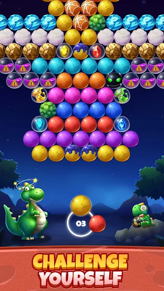 Bubble Shooter Primitive Eggs (Бабл Шутер Примитивные Яйца)  [МОД Unlimited Money] Screenshot 5