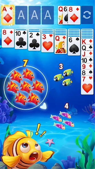 Solitaire Fish  [МОД Бесконечные деньги] Screenshot 1