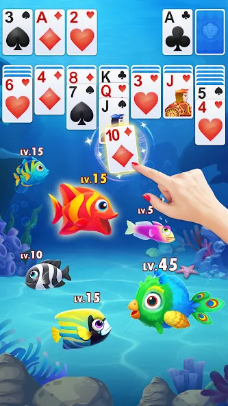 Solitaire Fish  [МОД Бесконечные деньги] Screenshot 2