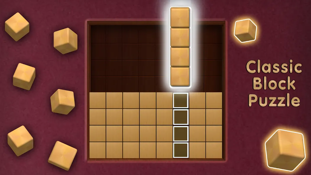 Wooden Cube Block Puzzle (Деревянный кубик головоломка)  [МОД Много денег] Screenshot 2