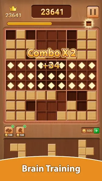 Wood Block Puzzle (Вуд Блок Пазл)  [МОД Mega Pack] Screenshot 2