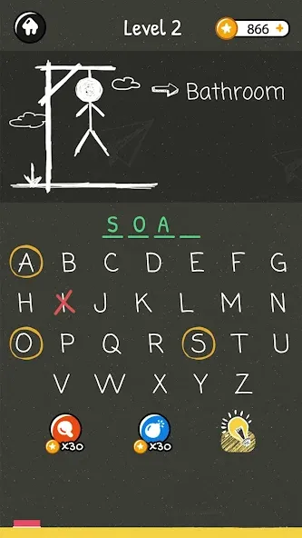 Hangman Words:Two Player Games  [МОД Unlocked] Screenshot 3