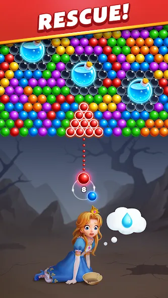 Bubble Shooter Royal Pop  [МОД Бесконечные деньги] Screenshot 1