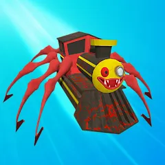 Взломанная Merge Spider Train  [МОД Unlocked] - полная версия apk на Андроид