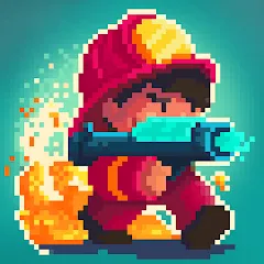 Взломанная Firefighter: pixel shooter  [МОД Все открыто] - полная версия apk на Андроид