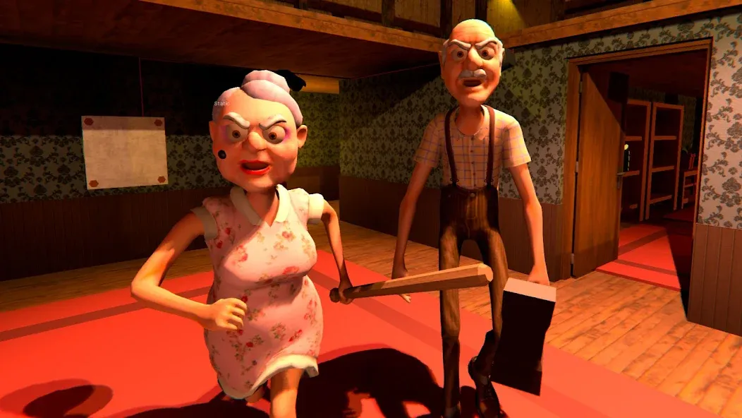 Grandpa And Granny Home Escape (Дедушка и бабушка сбегают из дома)  [МОД Много монет] Screenshot 2