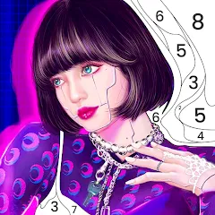 Взлом BlackPink Paint by Number (БлэкПинк Раскраска по номерам)  [МОД Menu] - полная версия apk на Андроид