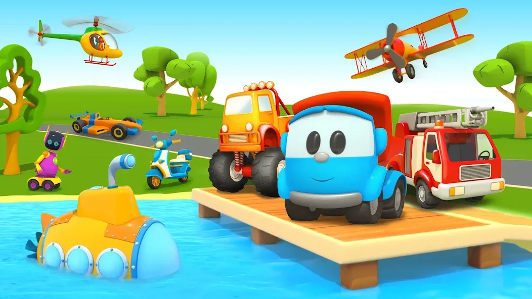 Leo 2: Puzzles & Cars for Kids  [МОД Unlocked] Screenshot 1