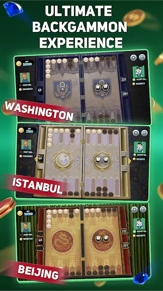 Backgammon Tournament  [МОД Много монет] Screenshot 2