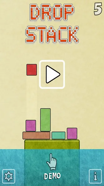 Drop Stack Block Stacking Game (Дроп Стэк блочная игра с укладкой блоков)  [МОД Много денег] Screenshot 1