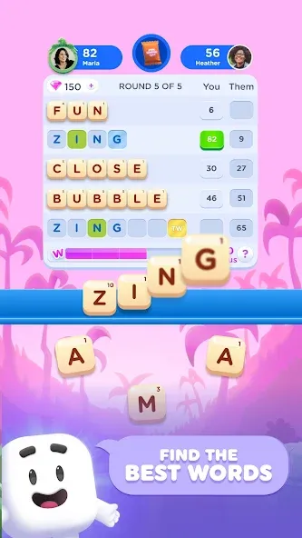 Wordzee! - Social Word Game  [МОД Много монет] Screenshot 1