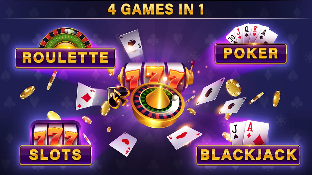 Casino All Star: Poker & Slots (Казино Олл Стар)  [МОД Menu] Screenshot 1