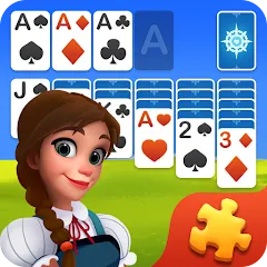 Взлом Solitaire Jigsaw Puzzle (Солитер Пазл)  [МОД Menu] - полная версия apk на Андроид