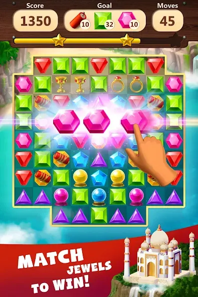 Jewels Planet - Match 3 Puzzle  [МОД Unlimited Money] Screenshot 1