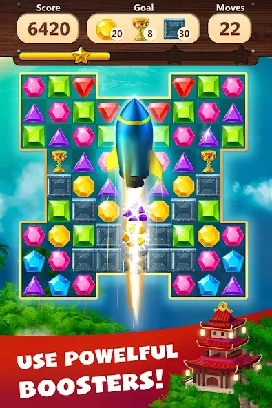 Jewels Planet - Match 3 Puzzle  [МОД Unlimited Money] Screenshot 4