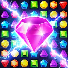 Скачать взломанную Jewels Planet - Match 3 Puzzle  [МОД Unlimited Money] - последняя версия apk на Андроид