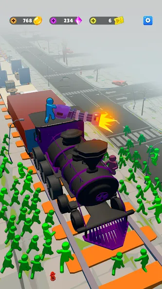 Train Defense: Zombie Game (Трейн Дефенс)  [МОД Mega Pack] Screenshot 1