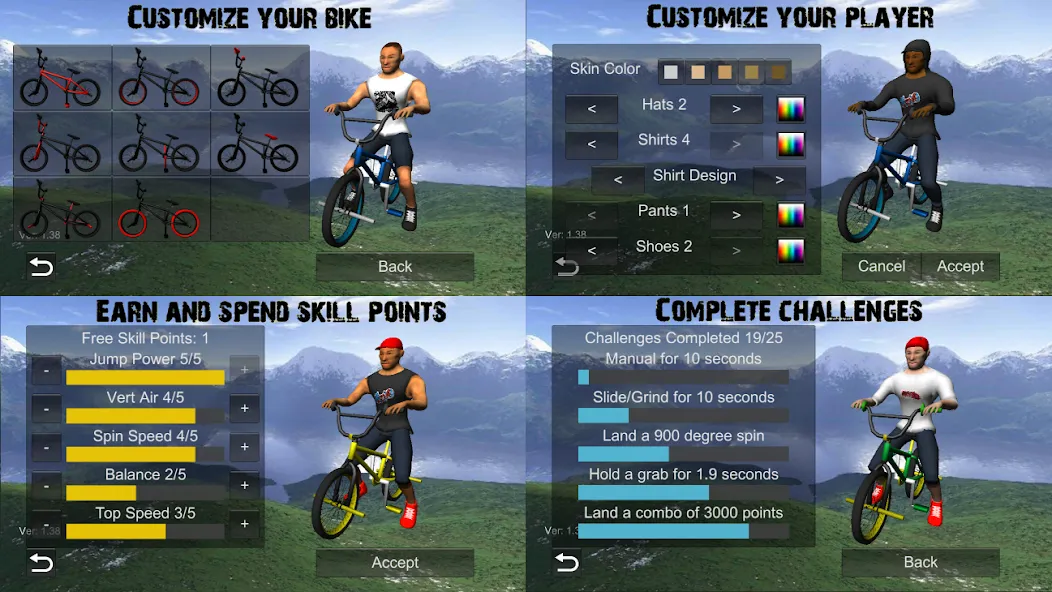 BMX Freestyle Extreme 3D (Фристайл Экстрим 3D)  [МОД Mega Pack] Screenshot 5