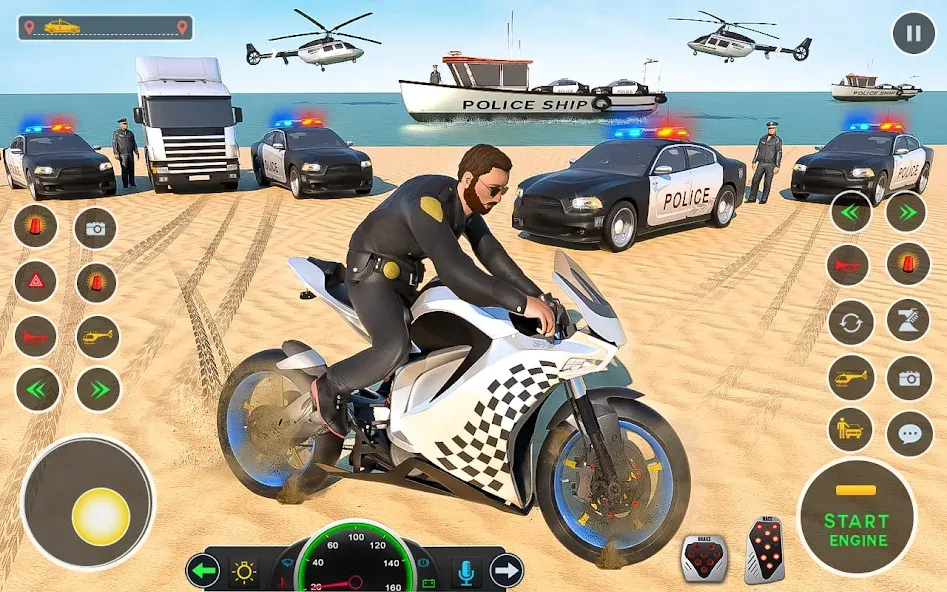 Police Car Driving: Car Games (ЮС Полис Кар Транспорт Трак)  [МОД Mega Pack] Screenshot 2